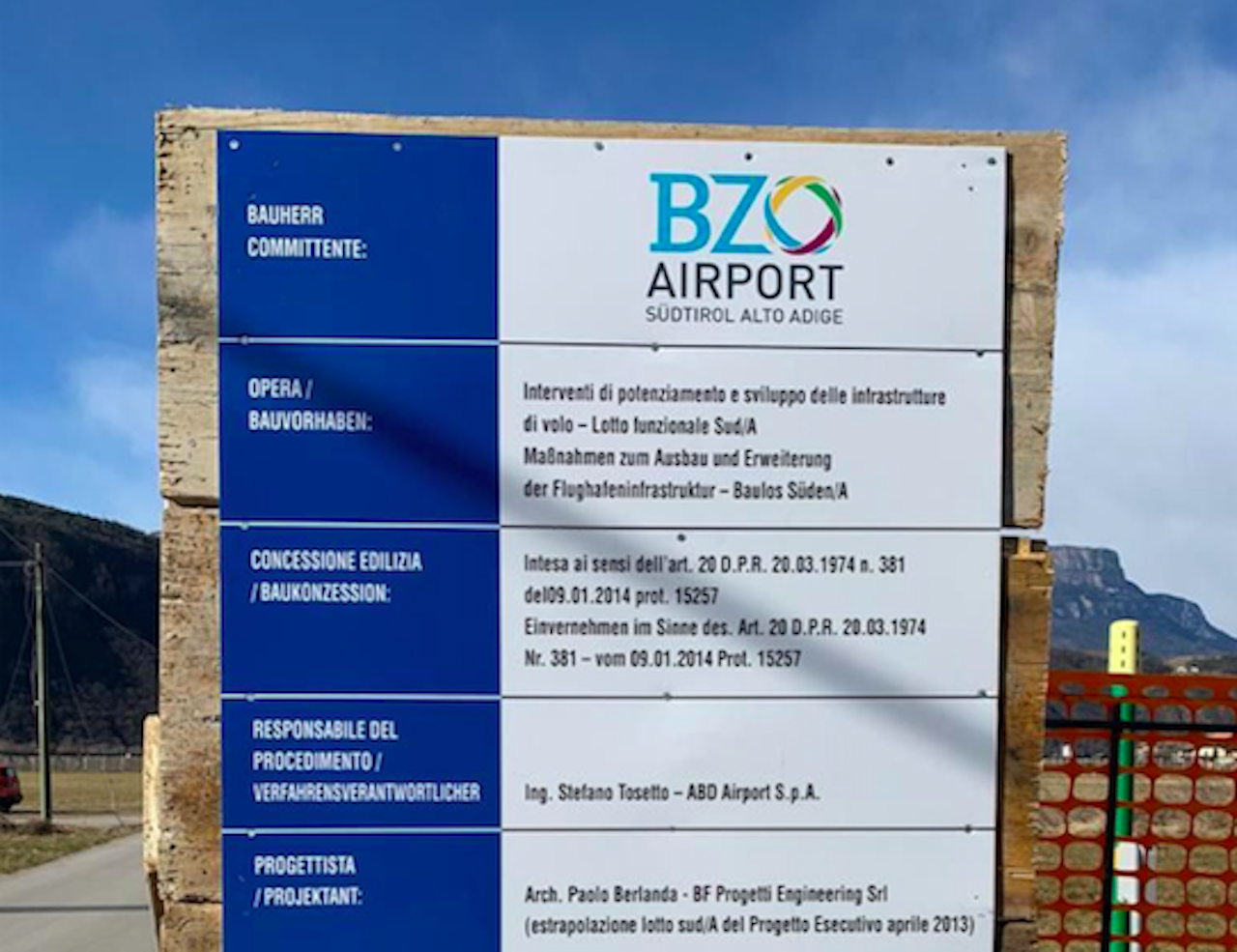 cantiere ampliamento aeroporto di bolzano