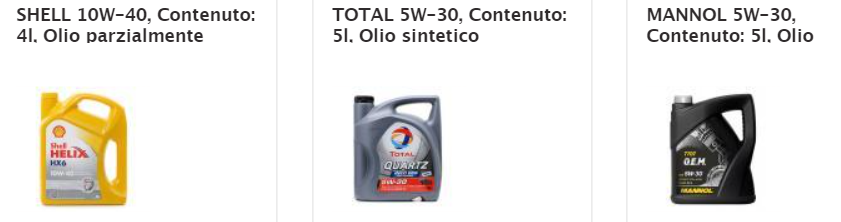 Immagine dell'olio motore presa da autoparti.it